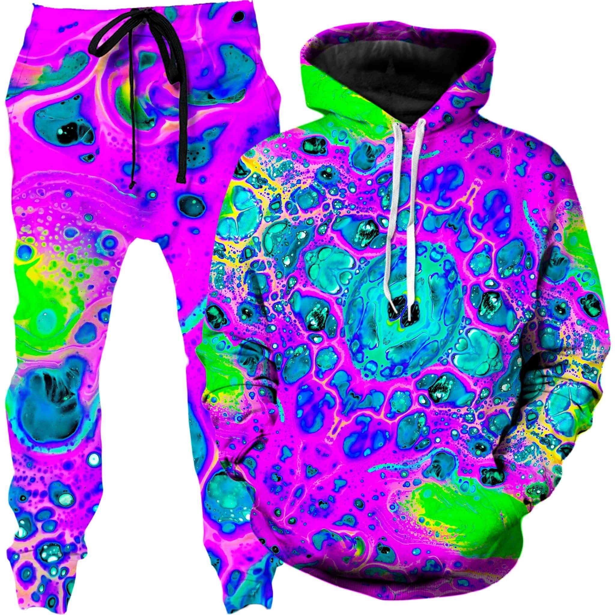 Neon Drip Hoodie and Joggers Combo