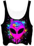 Splatter Alien Pink Crop Top