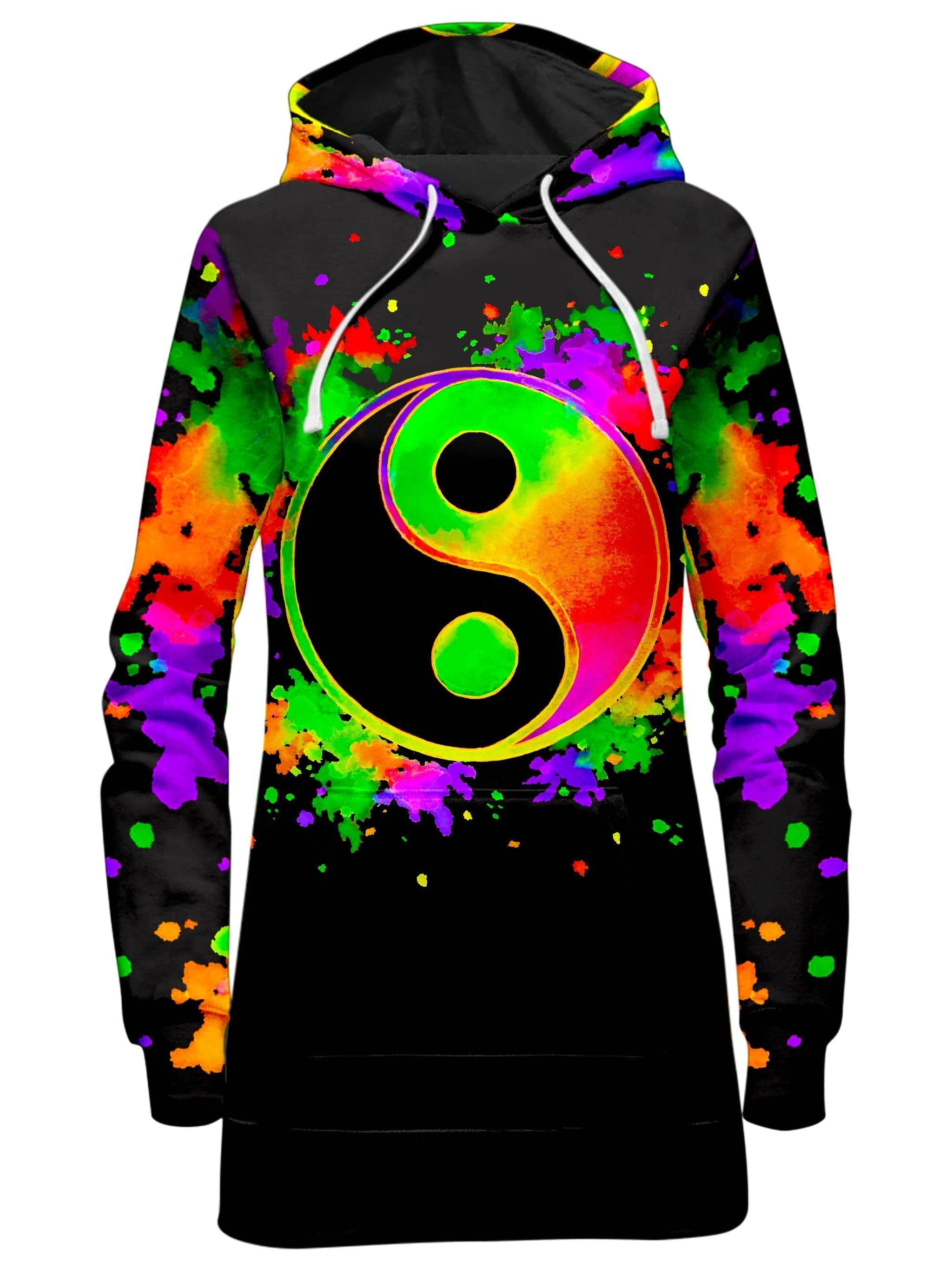 Splatter Yin Yang 2 Hoodie Dress