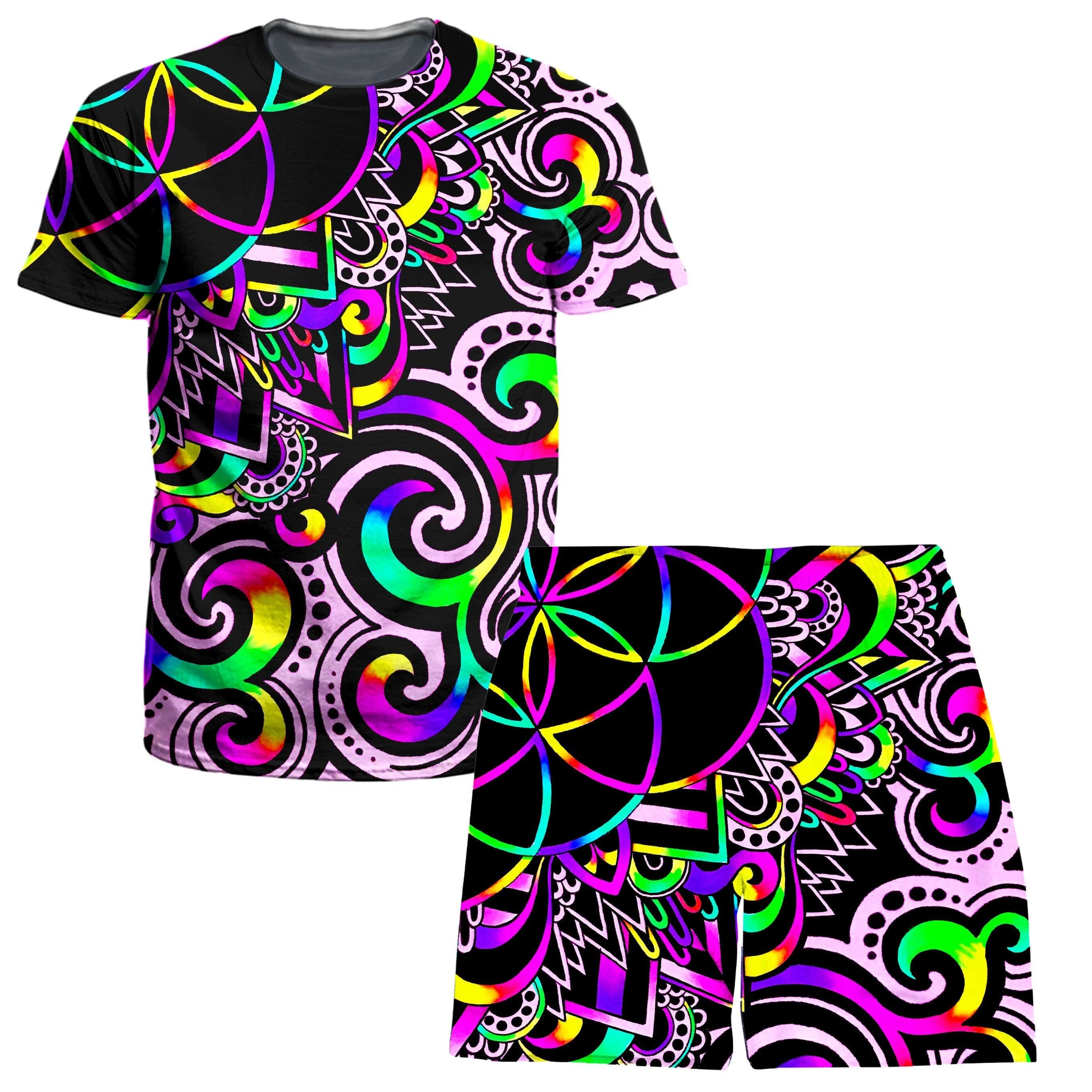 White Doodle Magic T-Shirt and Shorts Combo