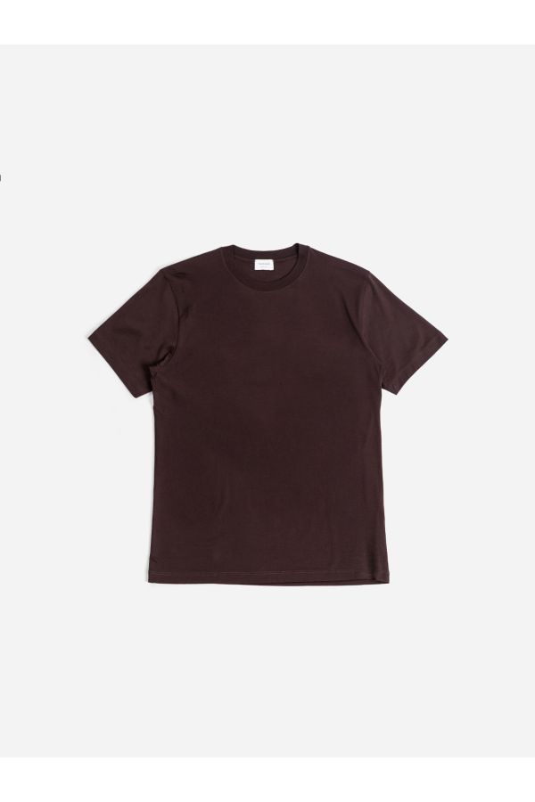 Handvaerk Crew Neck Cotton T-Shirt — Red