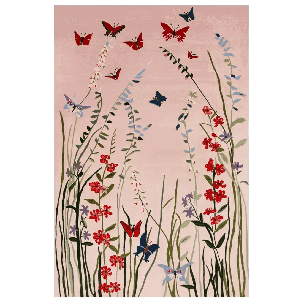 Butterflies in a Meadow Hand Tufted Rug