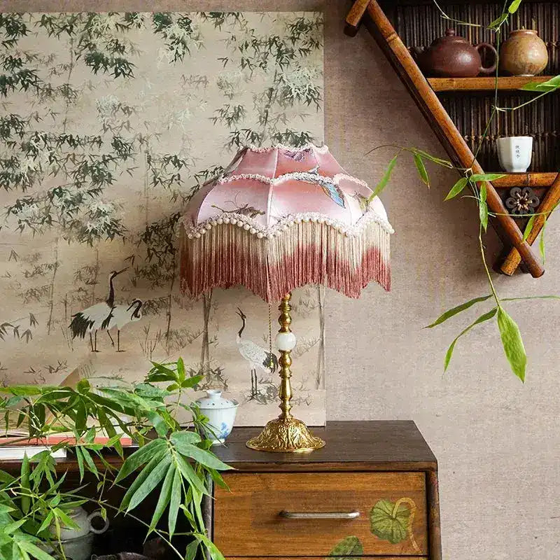Butterfly Lampshade with Tassels