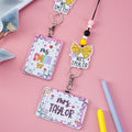 Cordón personalizado con lazo para lápices y porta insignias de cuero de PU con texto Regalo de agradecimiento por el primer día de clase para el profesor