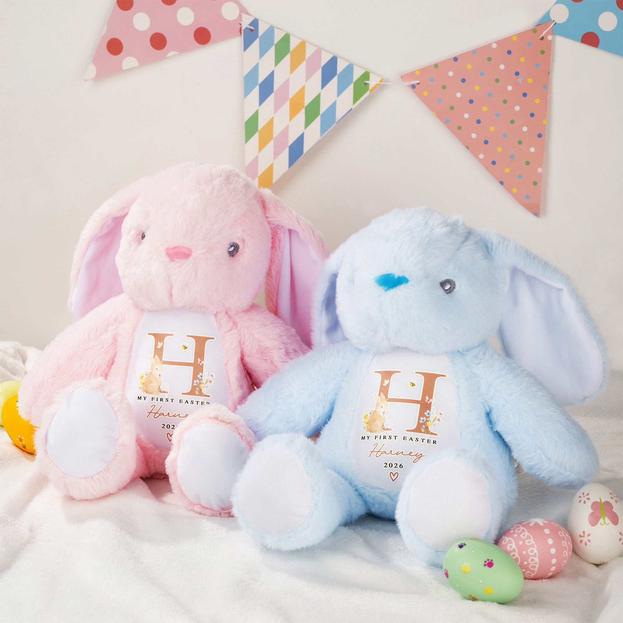 Babero de peluche personalizado con nombre y año de nacimiento para niños recién nacidos bebés