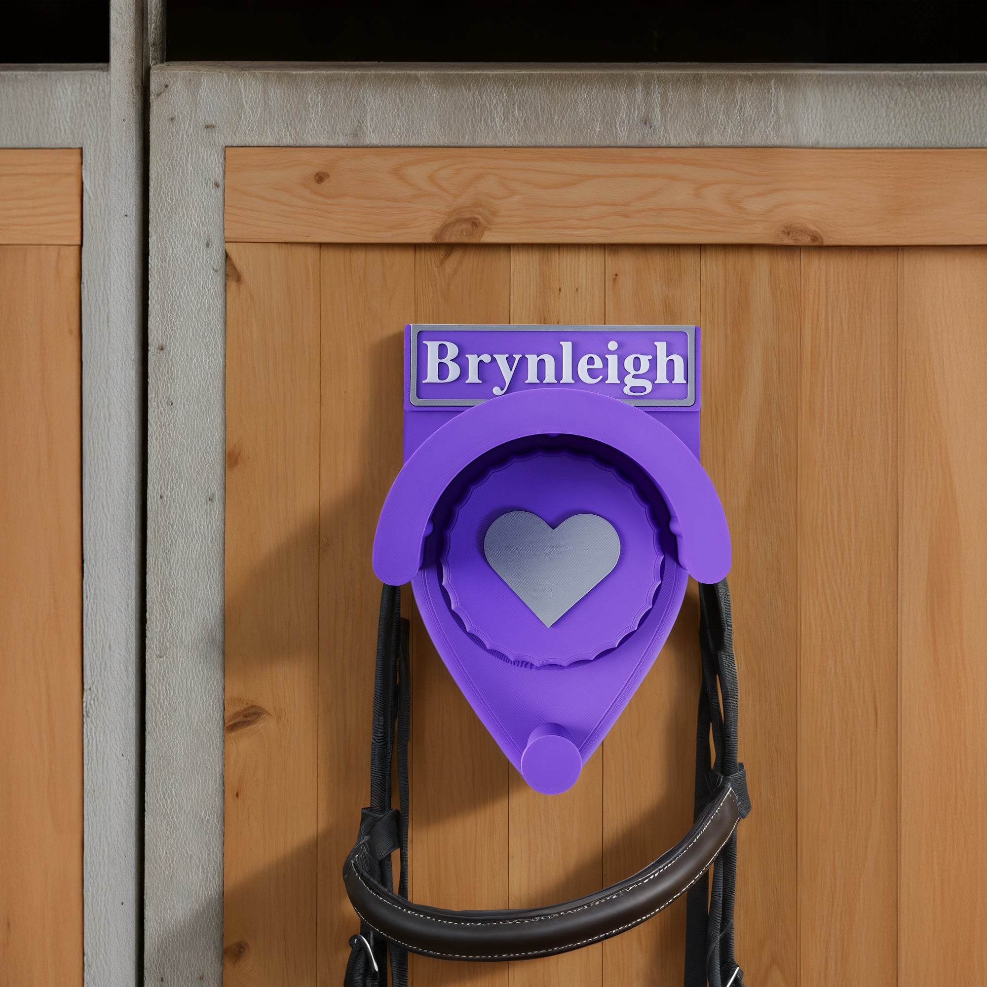 Personalizado Corona Corazón Nombre Multicolor PLA Brida Gancho Titular Tack Accesorios Cumpleaños Ecuestre Regalo para Entrenadores de Caballos Propietarios