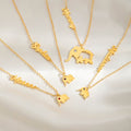 Collar personalizado de elefante para madre e hijo con nombre y piedra de nacimiento Joyería delicada Regalo de cumpleaños para el Día de la Madre