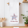 Personalizado 1-19 Nombres Fuegos Artificiales Bandera Suave Waffle Toalla de Té con Texto Decoración de Cocina Patriótico 4 de Julio Día de la Independencia Regalo para la Familia Amigo