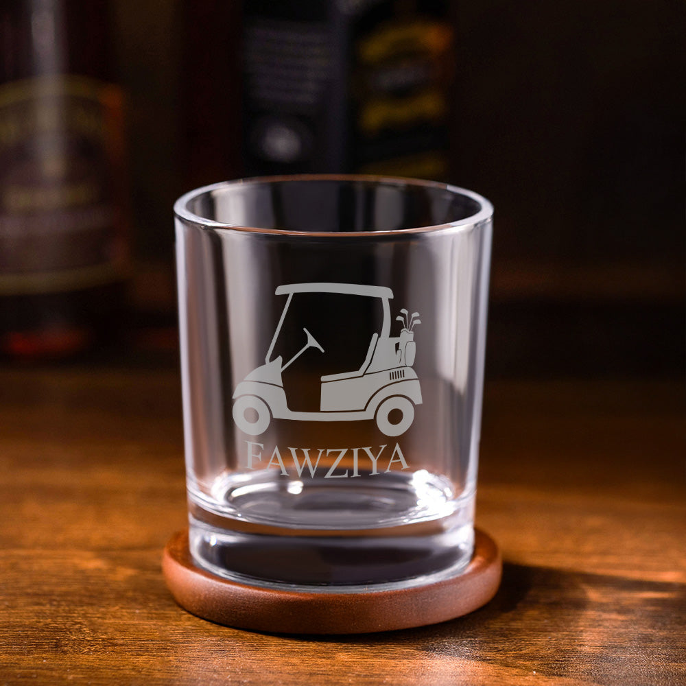 Vasos de whisky personalizados con nombre Día del Padre Regalo de cumpleaños para hombres Bebedores amantes del golf