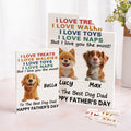 Personalizado To The Best Dog Dad 3D 1-4 Simpáticos Perros Building Brick Puzzles con Nombre Decoración del Hogar Día del Padre Regalo de Aniversario para Papá Perro Amante de Mascotas