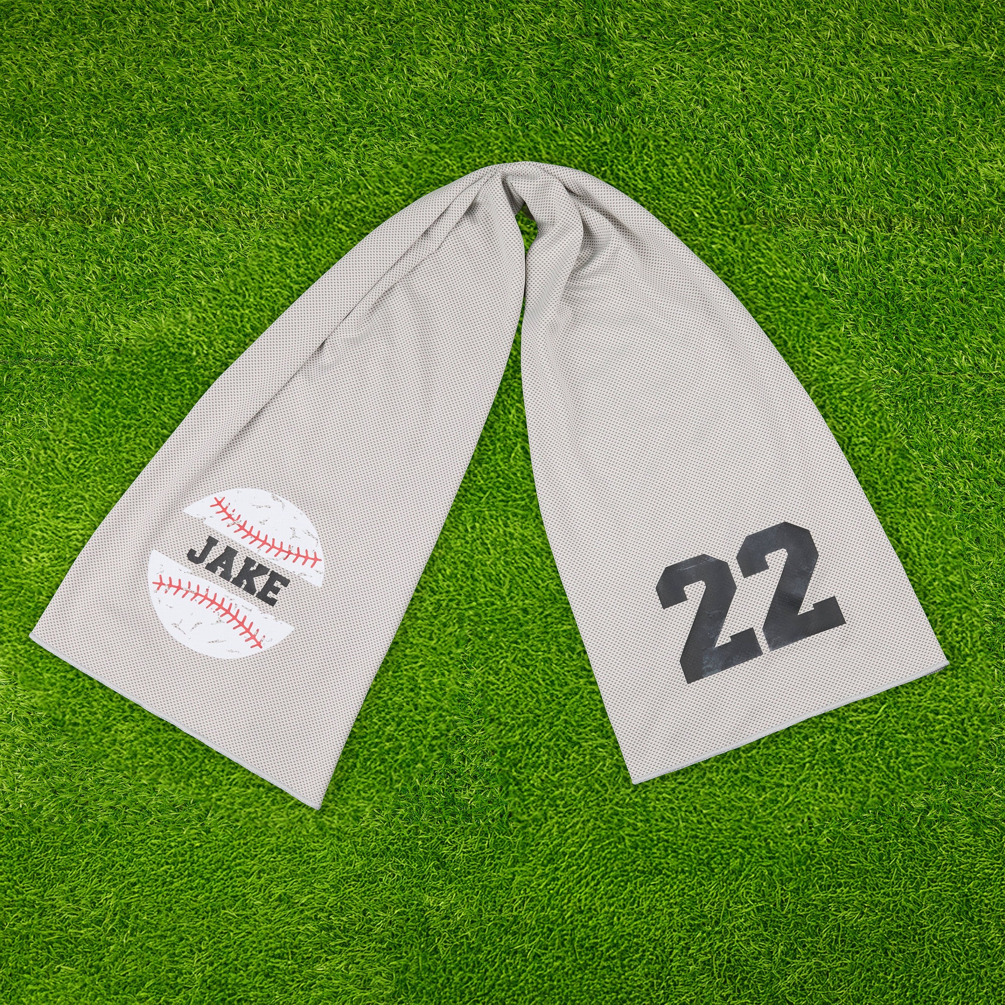 Toalla refrescante de secado rápido personalizada para fútbol, béisbol y softball con nombre y número para uso en climas cálidos Regalo de equipo para jugadores amantes de los deportes de pelota
