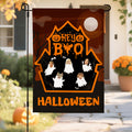 Bandera personalizada del castillo del fantasma de la historieta con 1-6 fotos de la cara Yard Garden Decor Spooky Season Halloween Gift for Family