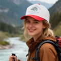 Personalizada Out Of Breath Hiking Society Raccoon Forest Trail-tough Trucker Cap con nombre Outdoor Camping Birthday Gift for Hikers