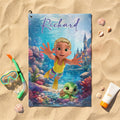 Toalla absorbente con clip para colgar Personalizada 3D Caricatura Animales del Océano Cumpleaños Regalo deportivo para la familia Amigos Niños