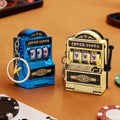 Personalizado Mini Slot Machine Bag Tag Llavero con Inicial Charm Cumpleaños Aniversario Fiesta Regalo para Gambler Slot Lover