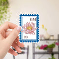 Sello de Correos Personalizado Flor de Nacimiento Pegatinas con Iniciales Cumpleaños San Valentín Regalo para Amigos por Correspondencia Familia Mujeres