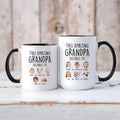 Taza de café de cerámica personalizada con 1-12 nombres Día del Padre Regalo de cumpleaños para papá Abuelo Familia