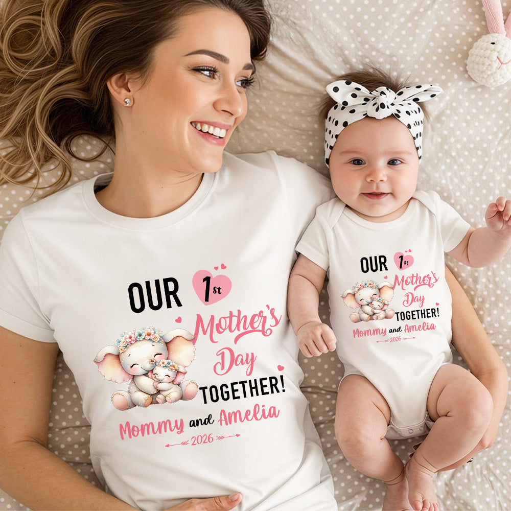 Personalizada Jirafa Fantasía Unicornio Animal Diseño 100% Algodón Camiseta Bebé Body con Nombre 1er Día de la Madre Cumpleaños Regalo para Bebé Mamá
