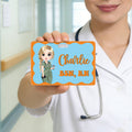 Personalizado Cartoon Character ID Card Badge Buddy con nombre y texto Birthday Appreciation Gift for Nurse Doctor Medical Staff