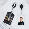 Regalo de cumpleaños para agentes de policía en piel de PU, con texto y llavero extensible.