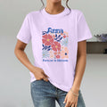 Personalizado Bohemio Flor Multicolor Camiseta Sudadera con Nombre y Texto Daily Travel Wear Cumpleaños Regalo para Mujeres