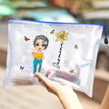 Personalizado Lindo Dibujos Animados Niña Nacimiento Flor Impermeable Bolsa de Playa con Nombre Cumpleaños Boda Fiesta en la Playa Regalo para Ella