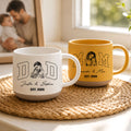 Taza de cerámica de 12 oz con nombre y año para uso diario en el hogar y la oficina Regalo de cumpleaños para padres en el día del padre