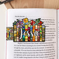 Vidriera Personalizada Floral Marcapáginas Magnético Clip con Nombre Uso Diario Club de Lectura Regalo de Cumpleaños para Rata de Biblioteca Amante de los Libros