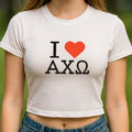 Camiseta personalizada I Love Baby Crop Top multicolor con el nombre de la hermandad Sorority Bid Day Initiation Gift for Friends Girls | Callie × Affinity Licensing