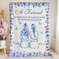 Personalizado Retro Floral Mariposa 2-6 Volver Ver Personajes Suave manta con nombre y texto Decoración del hogar Regalo de cumpleaños para las hermanas Besties