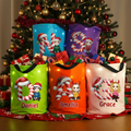 Gorro de Papá Noel personalizado Caricatura de personaje impermeable Luz LED Bolsa de cubo con nombre Regalo de Navidad para niños Amigos Familia