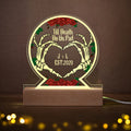 Personalizada Hasta que la Muerte nos Separe Manos de Esqueleto Luz de Noche LED Acrílica con Base de Madera e Iniciales Halloween Regalo de Aniversario para Parejas