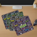 Alfombrilla de ratón antideslizante personalizada con nombre Game Elements Back to School Birthday Gift for Students Game Lovers