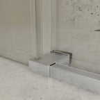 BATHME NOEL-3 Mampara Ducha Lateral Fijo+Frontal Corredera Cromo Transparente