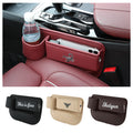 Personalizado Simple Logo Texto PU Asiento de cuero Gap Almacenamiento Accesorio Decoración del coche Regalo de cumpleaños para los propietarios de automóviles