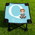 Taburete de pesca personalizado con iniciales de personaje de dibujos animados y nombre Actividades al aire libre Regalo de camping para entusiastas de la pesca