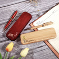 Set de Bolígrafo y Estuche de Madera Personalizado con Nombre Grabado Graduación Vuelta al Cole Regalo de Cumpleaños para Profesores Estudiantes