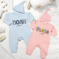 Conjunto personalizado de pelele y gorro de algodón 100% con texto Regalo de Baby Shower para recién nacidos Nuevos padres