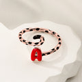 Anillo personalizado en forma de Marsupilami de cola larga con nombre Amistad Cumpleaños Regalo de Navidad para Mujeres Niñas | Callie × Marsupilami®.