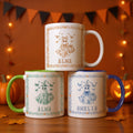 Toile De Jouy Personalizada Calabaza Fantasma 11 oz Taza de Cerámica con Nombre Truco o Trato Fiesta de Halloween Regalo para Niños