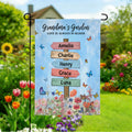 Bandera de jardín personalizada con mariposa floral, nombre y texto Decoración de jardín exterior Decoración de porche Cumpleaños Día de la madre Regalo de primavera para la familia Abuela Mamá