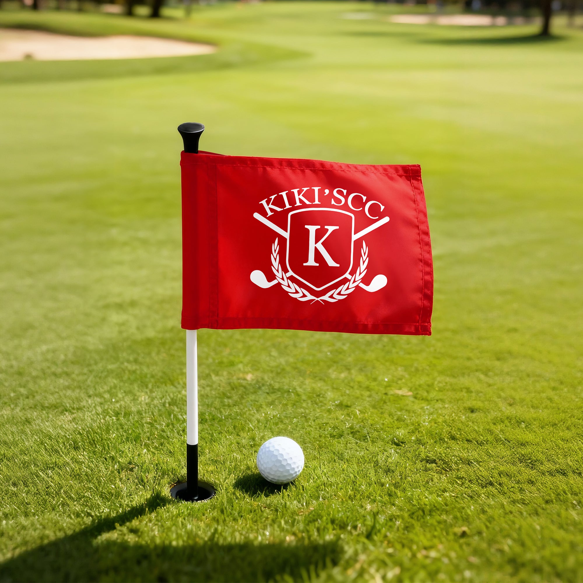 Personalizado Golf Logo Monograma Bandera Multicolor Putting Green Campo de Golf Accesorios Torneo Día del Juego Regalo de Cumpleaños para Entusiastas del Golf Golfistas