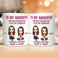 Personaje de dibujos animados personalizado 11 oz 15 oz taza de café de cerámica con nombres de uso diario regalo de cumpleaños para la hija
