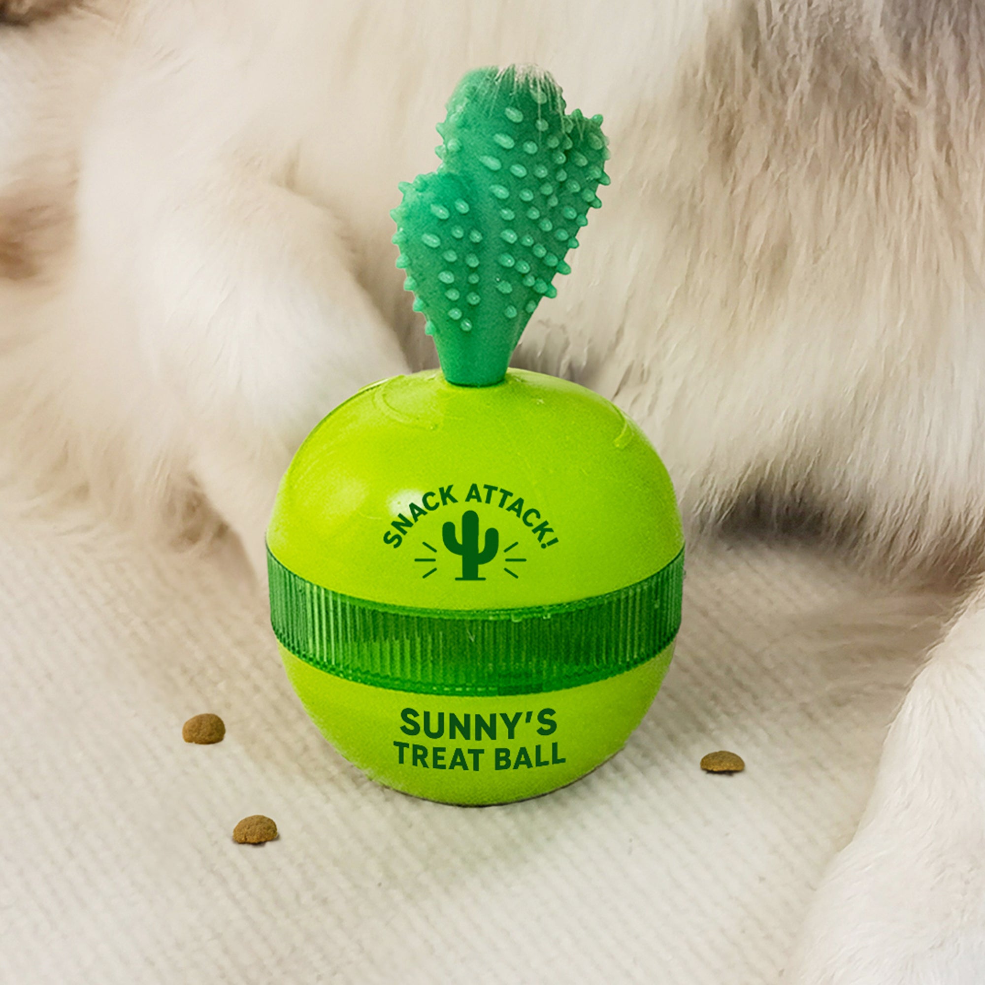 Juguete Dispensador de Premios Interactivo Personalizado con el Nombre del Perro en Diseño de Cactus Regalo de Cumpleaños para los Amantes de las Mascotas