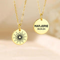 Collar Celestial Personalizado con Piedra de Nacimiento Joyería Delicada Regalo de Cumpleaños Día de la Madre para Mamá Mujer