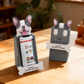 Regalo de cumpleaños personalizado para dueños de mascotas con una cara de mascota y un hueso en la pata.