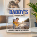 Placa acrílica cuadrada personalizada Papá Papá con apodo y textos Día del Padre Cumpleaños Regalo para Papá Abuelo