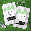 Toalla de golf personalizada con nombre y mosquetón Accesorio de golf Regalo de cumpleaños para jugador de golf