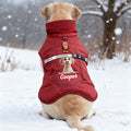 Personalizado lindo perro a prueba de viento de invierno cálida chaqueta con el nombre de regalo de cumpleaños para los dueños de mascotas
