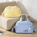 Bolsa de viaje de gran capacidad personalizada con nombre y correa ajustable para el hombro Regalo de equipo de cumpleaños para niñas